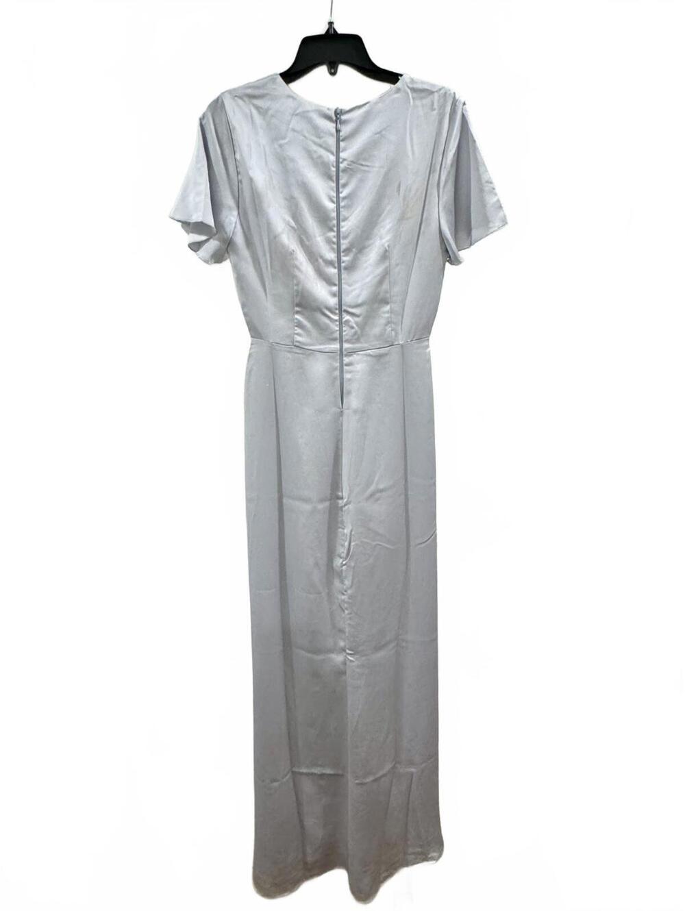 NWT Show Me Your Mumu Silver Satin Rome Twist Gown Maxi Dress Small - Picture 3 of 9